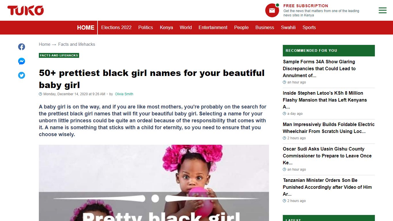 50+ prettiest black girl names for your beautiful baby girl - TUKO